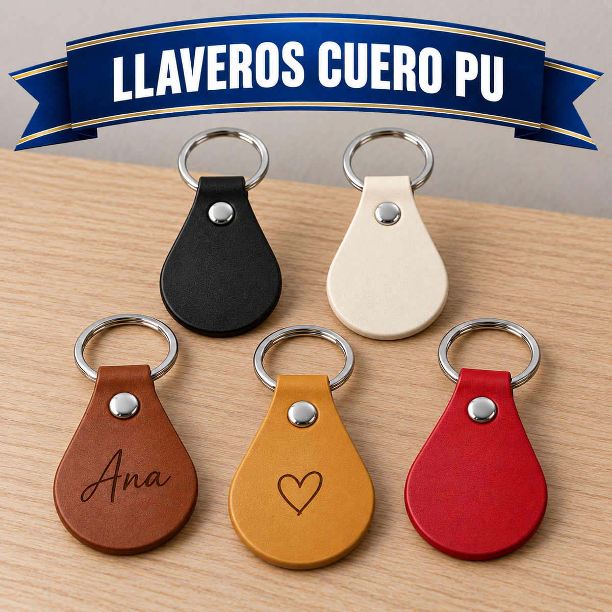 Llaveros Cuero PU
