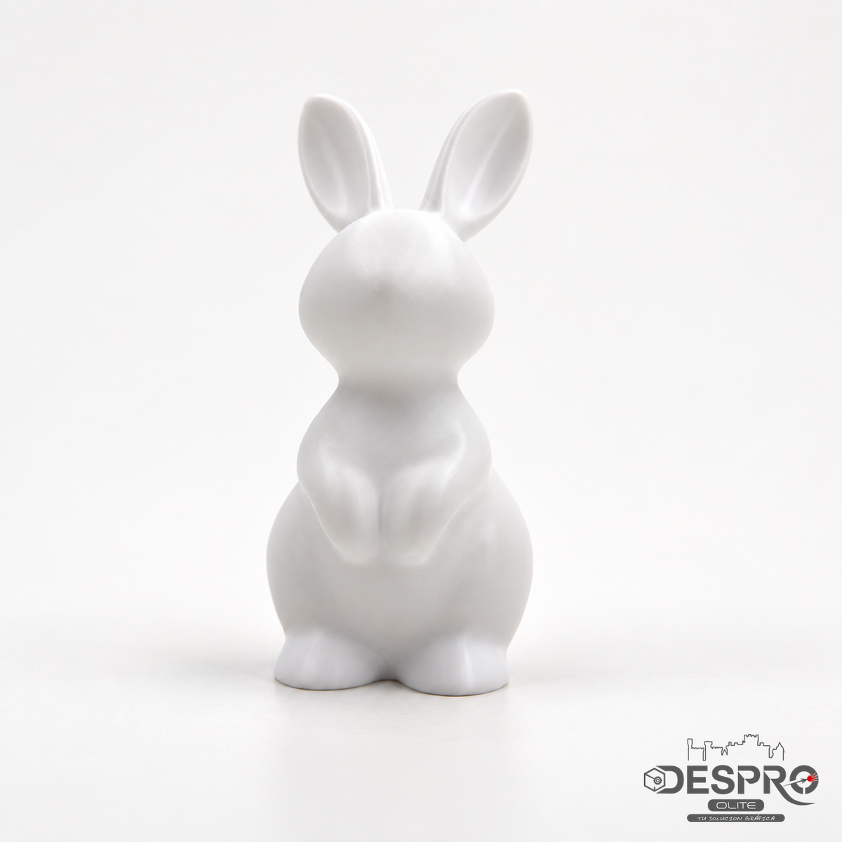 Conejo de Pascua – Decoración impresa en 3D — vista frontal | Despro