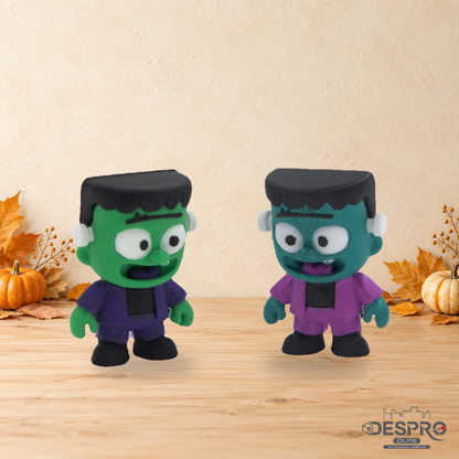 Llavero monstruo estilo Frankenstein impreso en 3D — ambientación otoñal | Despro