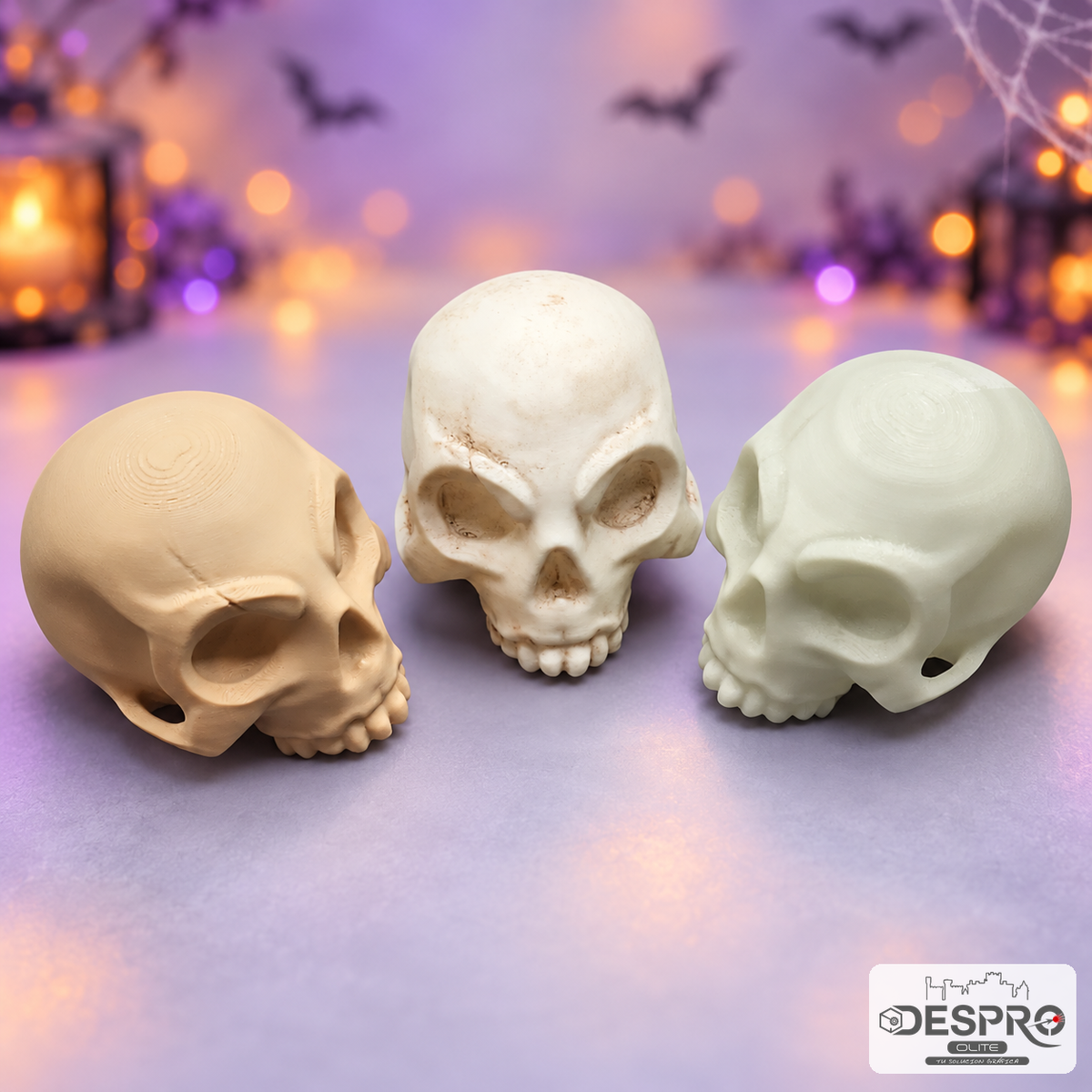 Calavera Decorativa de Halloween Impresa en 3D — ambientación de Halloween | Despro