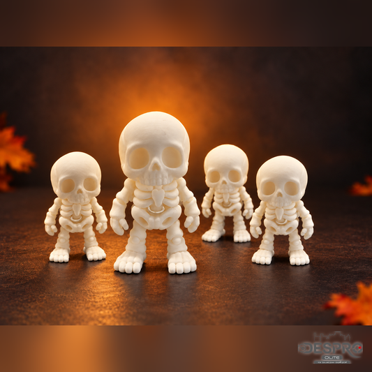 Llavero esqueleto articulado impreso en 3D — ambientación de Halloween | Despro