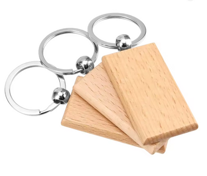 Llavero de madera rectangular personalizable — imagen del producto | Despro