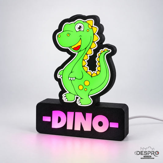 Lámpara LED Dinosaurio 1 con nombre — Despro