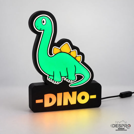 Lámpara LED Dinosaurio 2 con nombre — Despro
