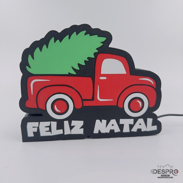 Lámpara LED Camión de Navidad — Feliz Natal — Despro