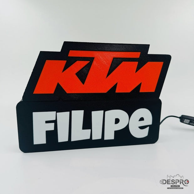 Lámpara LED KTM con nombre — Despro