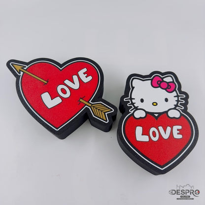 Caja decorativa San Valentín — corazón y Hello Kitty — Despro