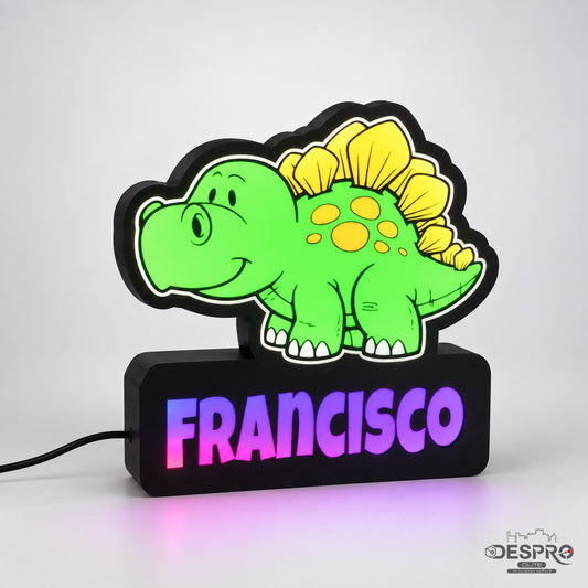 Lámpara LED Dinosaurio 4 con nombre — Despro