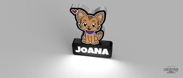 Lámpara LED Gatito con nombre — Despro