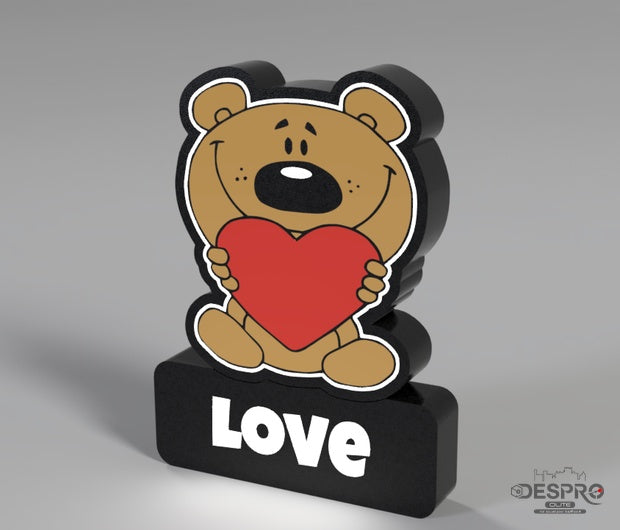 Lámpara LED Osito Amor con corazón — Despro