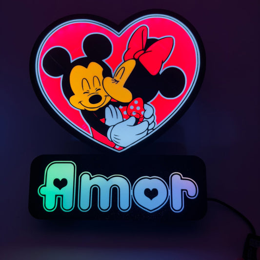 Lámpara LED Mickey y Minnie Amor — imagen del producto | Despro